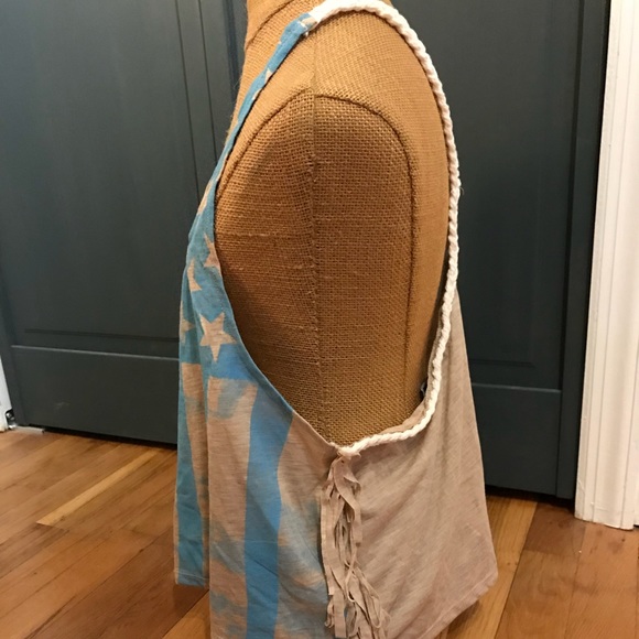 Festival Tank, American Flag Distressed Fringe - Picture 7 of 8